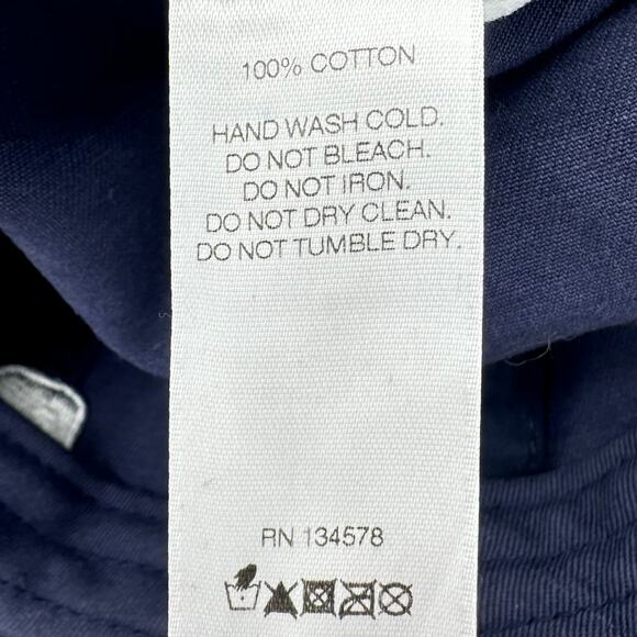 Vineyard Vines Classic Whale Logo Baseball Cap Blue Cotton Adjustable O/S - Picture 11 of 12